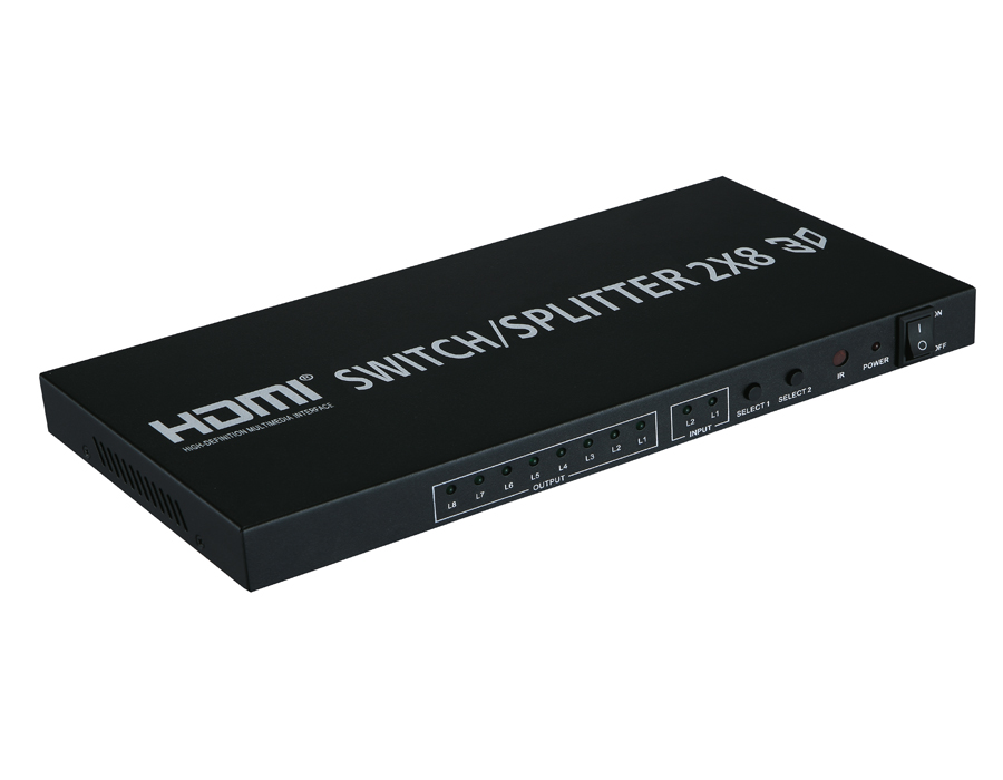 HDMI Switcher/Splitter 2X8