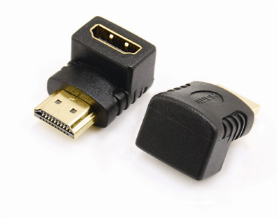 HDMI A male to HDMI A female adaptor,90ºangle type