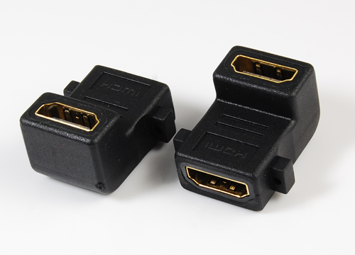 HDMI female to HDMI female panel adaptor,90° angle type