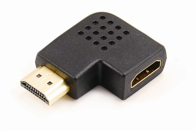 HDMI A male to HDMI A female adaptor,90º angle type