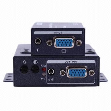 100M VGA Audio CAT5 Extender (Local Output, Adjustment Type)