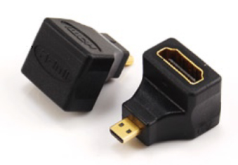 Micro HDMI male to HDMI female adaptor 90°angle type