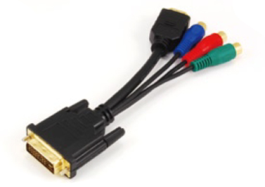 DVI(24+1) male to HDMI Female+3RCA female cable