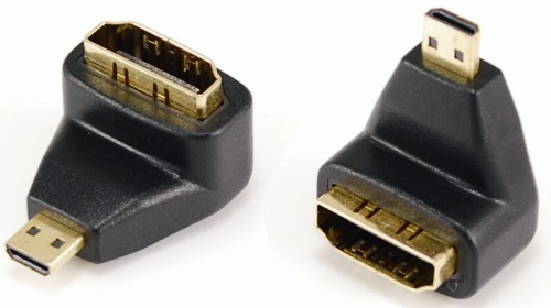 Micro HDMI male to HDMI female adaptor,90° angle type