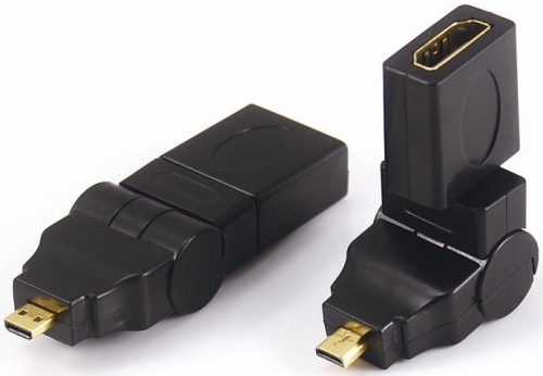 Micro HDMI male to HDMI female adaptor,rotating 360°