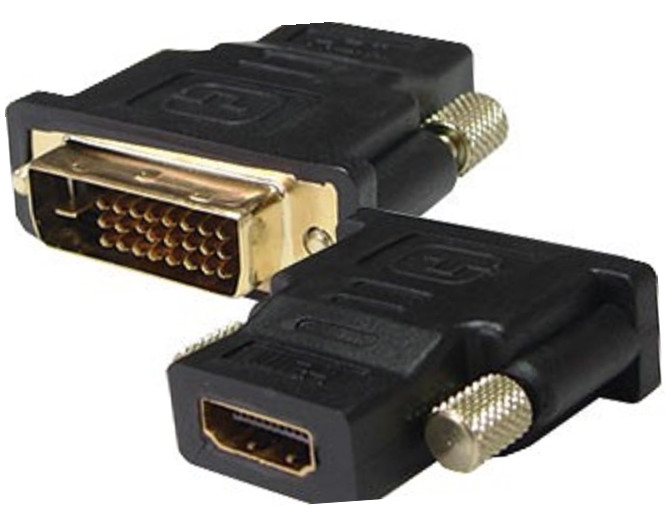 DVI (24+1) male to HDMI female adapter
