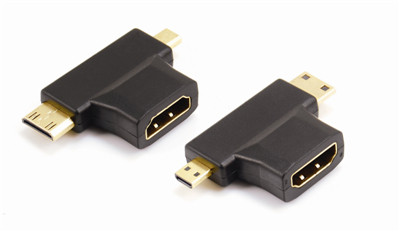 HDMI A female to HDMI mini male+Micro male adaptor