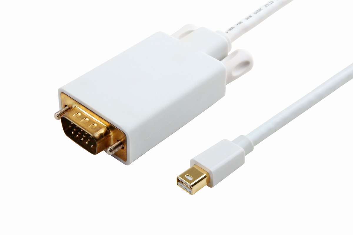 Mini DP Male to VGA Male Cable