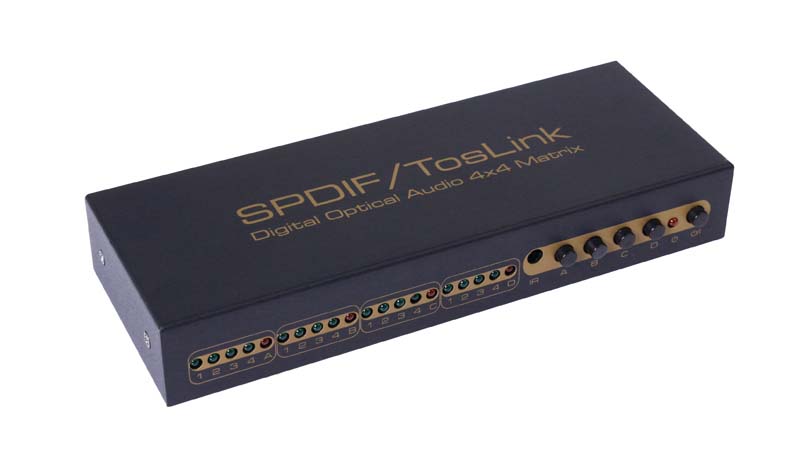 SPDIF/TosLink Dogital Optical Audio Matrix 4x4